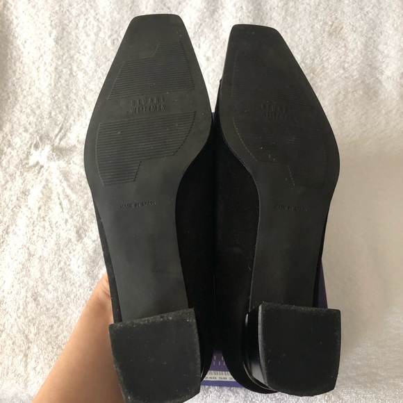 Stuart Weitzman suede leather block heel shoes - Picture 4 of 7